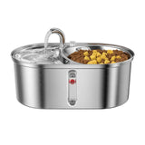 3L Stainless Steel Cat Water Automatic Drinker Feeder Food Dispenser Drinking Fountain Bowls For Cats Feeding
