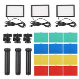 1/2/3Pac 15W LED Set Desktop Video Conference Fill Light Bi-Color CRI95 USB Power Supply for Vlog Live Streaming