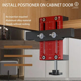 Cabinet Locator Support Clamp - Aluminum Alloy Woodworking Tool for Door Handle Installation and Positioning Punching.