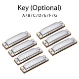 Suzuki 1072-F Folkmaster Standard 10-Hole Diatonic Harmonica Key of F 20 Tone for Beginner Student