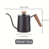 1pc, 304 Stainless Steel Mini Pour Over Coffee Kettle - 350ml/12oz - Manual Coffee Pot - Retro Coffee Kettle