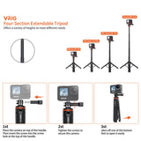 Extend Selfie Stick Tripod Mini Portable Vlog Tripod for Gopro Hero 11 10 9 8 7 6 5 Osmo Action Insta 360 One R X3