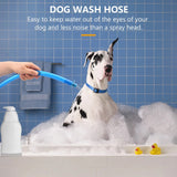 Slip-on Dog Wash Attachment Pet Shower Hose Showerhead Sink 5FT Fits Up to 6 Inch Diameter Head (NOT for Tub Water Tap)