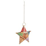 4X Glass Star Votive Tea Light Candle Holder Hanging Lighting Lantern Wedding Birthday Party Home Garden Decor