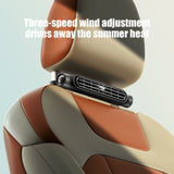 1Piece Universal Baceat 5V USB Car Rear Seat Three Adjustable Wind Speeds Coog Fan Auto Accessories