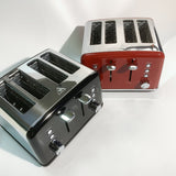 1pc Retro Stainless Steel Toaster With High Lift Lever,Stainless Steel Toaster 4 Slice  Extra Wide Slots,Removable Tray