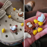 3D Chicken Hole Charms DIY Matching Decoration,Manual Shoe Accessories Cute Buckle Fashion Decor