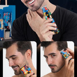 RESUXI 969 Barber Graffiti Clipper Electric Shaver Rechargeable Cordless Hair Cutting hine Beard Trimmer