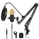Condenser USB Microphone Audio Dynamic System Kit Cantilever Bracket Anti-Spray Net Set Sound Record