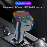 F10 Car Blue tooth 5.0 FM Transmitter TF Card Disk Playback 3.1A Dual USB Fast Charger Handsfree MP3 Music Player 3 in 1 charger