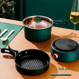 Electric Split Cooking Pot Foldable Multicooker Frying Pan Hotpot Steamer Rice Cooker Soup Maker Water Boiler Travel