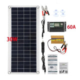 220V Solar Power System 30W Solars Panel+1000W Inverter with Controller USB Charging Kit for Home Grid Camping Hiking, Traveg