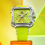 Luxury Watches for Men  Brand ONOLA Unique Square Design Fashion Quartz Sports Tape Watch Men Waterproof Relogio Masculino