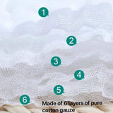 Newborn Natural Cotton Face Washable Soft Absorbent Baby Towel, Crepe Cloth, 10 Packs Of Mixed Colors, 12X12 Inch
