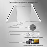 A Pair of Computer Speakers PC Speaker Horn for Laptop Desktop Phone Audio+USB Multimedia Wired Loudspeaker