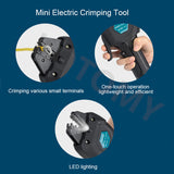 Portable Rechargeable Pliers Cold Pressing Tool Pre Insulated Tube Type Bare Terminal Crimping
