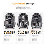 Backpack Hardshell DSLR 22L Large Capacity Camera Case Waterproof Bag with 15.6 Inch Laptop Compartment