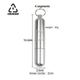 CRUSHER Aluminum Alloy Cigarette Case Tube Waterproof Pill Toothpick Capsule Bottle Keychain Tobacco Box Smoking Accessories
