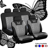 Butterfly 3D Print Universal Cover Set Front Rear Seat interior covers breath air mesh Car seat protection Accessories