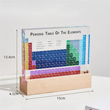 Acrylic Periodic Table Of Elements With Real Samples With The Light Base Ornament School Teaching Display Chemical Real Element
