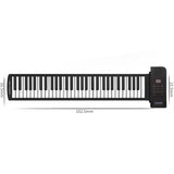 Konix 61 Key Children's Piano Flexible Keyboard Electric Digital Roll Up Piano Music Instruments Electronic Keyboard Piano Gift