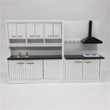1:12 Dollshouse Miniature White Wooden Cabinet Cupboard Fridge Furniture Kitchen Dinning Room Decoration