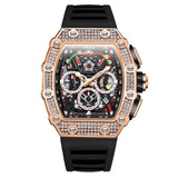 2022 New Men's Automatic Mechanical Watch ONOLA Fashion Unique Luxury Diamond Inlaid Design Waterproof Silicon Tape Watches Men