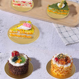 200 Piece Golden Mousse Mat Base Boards Paper Board Shape Dessert Tray Cake Decoration Tools
