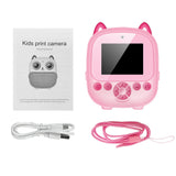Portable Children Instant Print Kid 2.4 Inch Screen Digital Camera Photo Selfie HD Video Thermal Inkless Printing