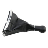 New 5 Speed Gear Shift Knob Gaitor Boot Black PU Leather Replacement for VW Golf Bora Jetta GTi 4 1999-2004