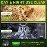 R18 1080P Binocular Infrared Night-Visions Device 5X Binocular Day Night Use Photo Video Taking Digital Zoom for Hunting Boating