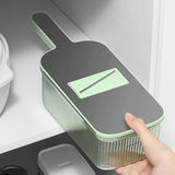 6-in-1 Vegetable Chopper - Multifunctional Grater With Six Tools, Adjustable Thickness For Cutting & Draining Vegetables