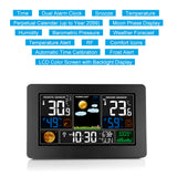 3-In-1 Weather Station - Wall-Mounted Digital Thermometer, Hygrometer, Barometer with Indoor/Outdoor Color Screen Clock.