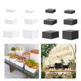 6 Pieces Acrylic Display Boxes - 5 Sided Nesting Risers For Food, Jewelry, Cosmetics, Collectibles