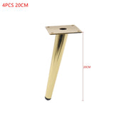4PCS Furniture Table Legs 12/15/20/25/30CM Metal Tapered Sofa Cupboard Cabinet Chair Sloping Feet Use To Table Chair Furniture