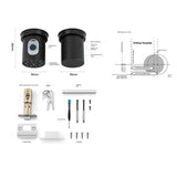1Set Fingerprint Lock Smart Knob With Keypad For Bedroom Office Interior Door