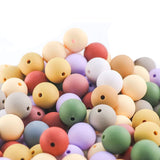 120 PCS Round 15Mm,Colorful Silicone Loose Beads,DIY Crafts Beads For Jewelry Making