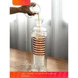 Tea coffee cooler household rapid coog glass cold kettle with faucet large capacity ice wine water cup