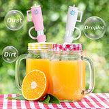 5PCS Straw Cover Cap Stanley Cup Accessories For Stanley Cup, Silicone Straw Topper Fit Stanley 30&40 Oz Tumbler With Handle