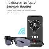 JSJM New Upgrade Sports Cycling Glasses UV400 Sunglasses With Smart Bluetooth 5.0 Earphones Headphones Fishing Driving