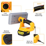 40W 4200LM LED Work Light Spotlight Rechargeable Outdoor Camping Lamp Flashlight for 14.4V-20V Li-ion Battery