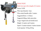 Mini Electric Lifting Cable Hoist Winch Household Small Decoration Hoisting Crane