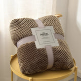 Solid colored thick flannel nap blanket, Christmas gift