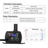 Decdeal Ultra-quiet Mini USB DC5V 4.8W 300L/H Lift 300cm Brushless Water Pump Waterproof Fountain with Flow Adjustment Function
