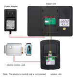 7-inch Monitor HD Video Door Phone Intercom System - With IR Night Vision and Wired Doorbell Camera