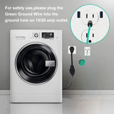 1.5FT 3 To 4 Dryer Adapter Cord,N10-30P Male To 14-30R Female,250V 30 Amp 10-AWG Dryer Outlet Plug Power Cord US Plug