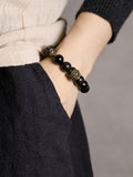 Hand Shaped Ebony Mixed With Obsidian