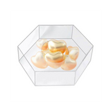 Acrylic Display Hexagonal Tray DIY Refillable Board Base Clear Cake Stand Decor Tools 15X15X10CM