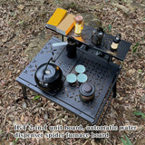 Spider Outdoor Furnace Board with Storage Bag - Camping Stove Table Plate for Electric Water Dispenser