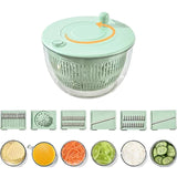 Vegetable Pasta Fries Pump Manual Water Salad Spinner Fruit Drain Basket Dryer Hand Crank Kitchen Gadget